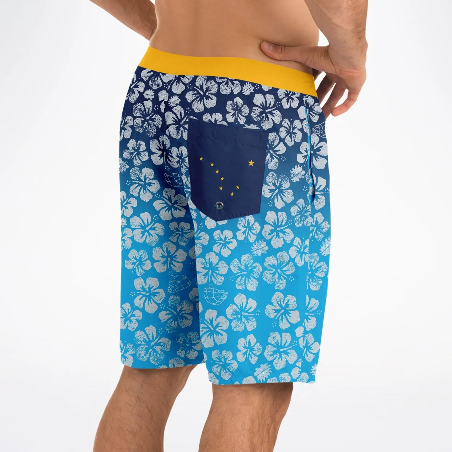 Alaska Libertarian Hawaiian Board Shorts - With Igloos and Porcupines