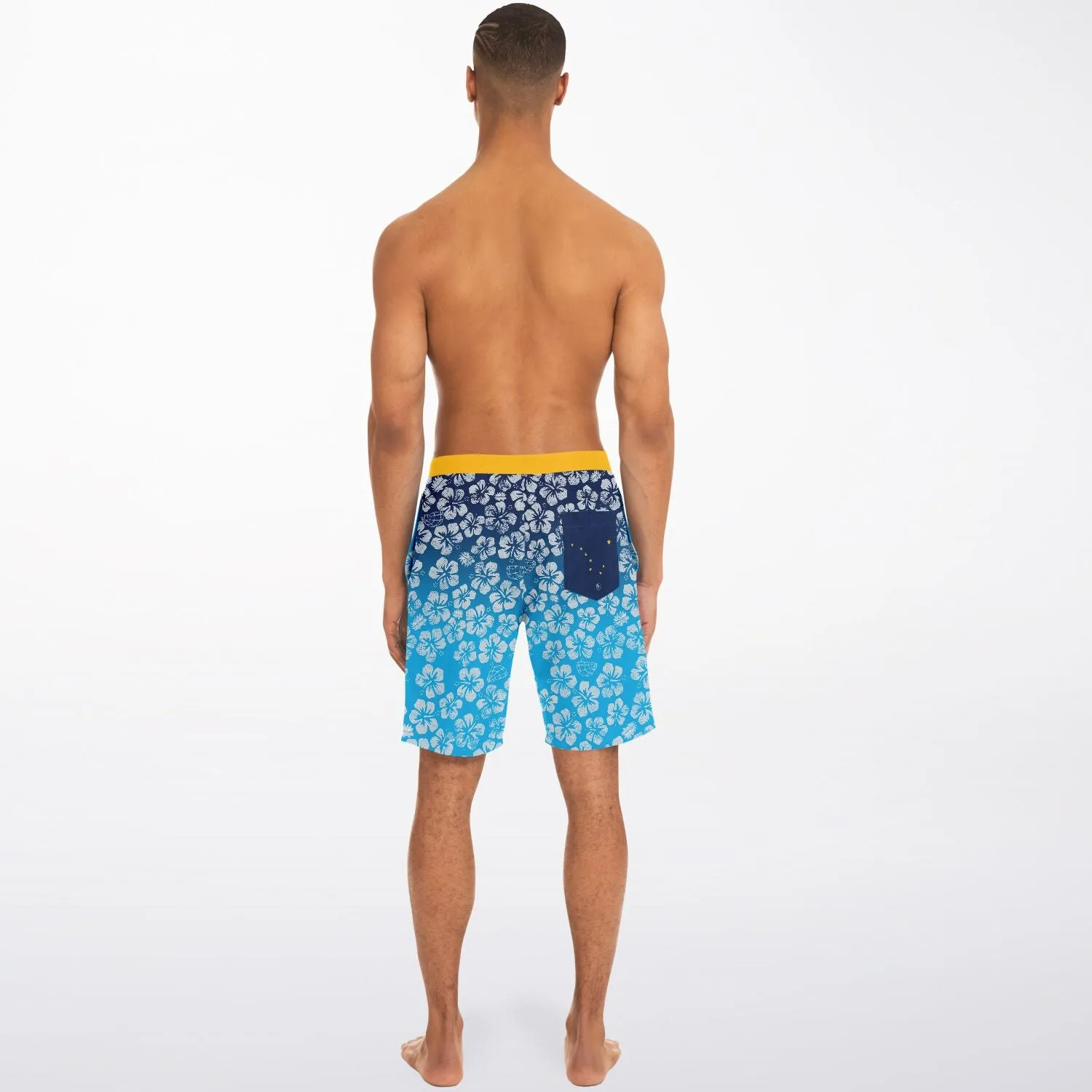 Alaska Libertarian Hawaiian Board Shorts - With Igloos and Porcupines