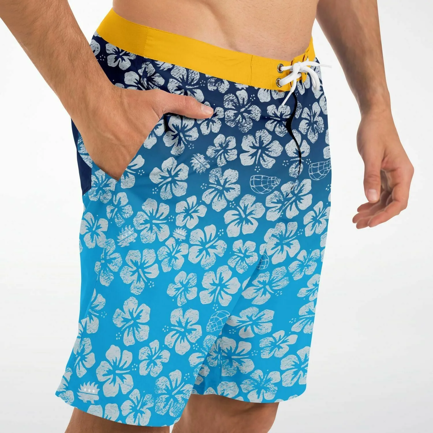 Alaska Libertarian Hawaiian Board Shorts - With Igloos and Porcupines