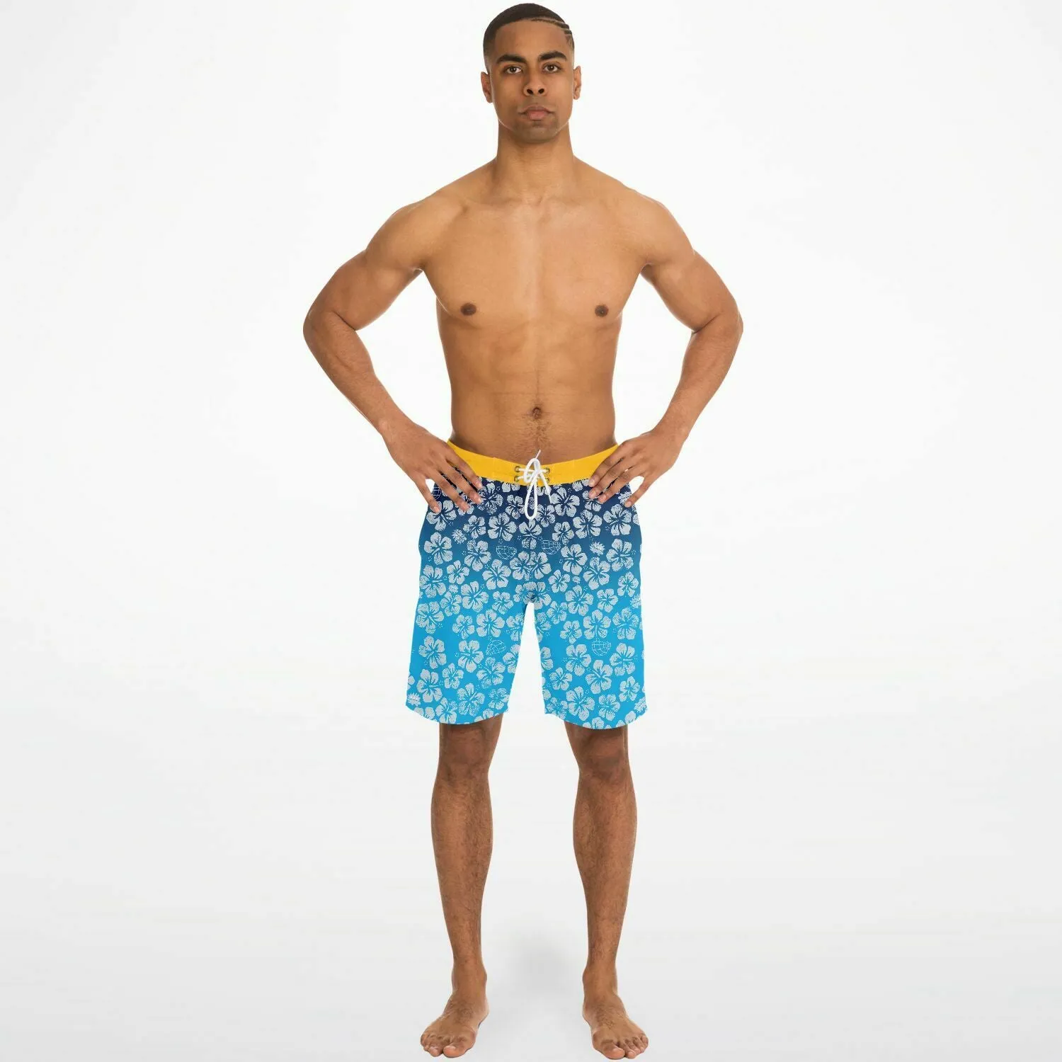 Alaska Libertarian Hawaiian Board Shorts - With Igloos and Porcupines