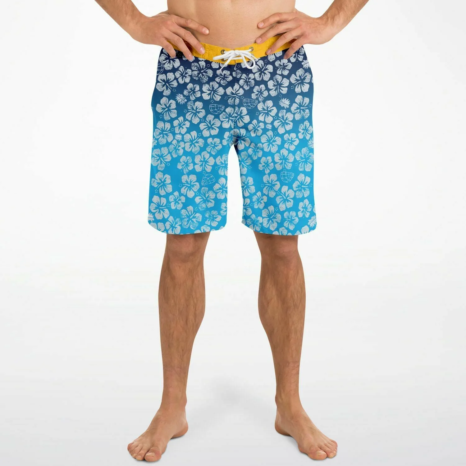 Alaska Libertarian Hawaiian Board Shorts - With Igloos and Porcupines