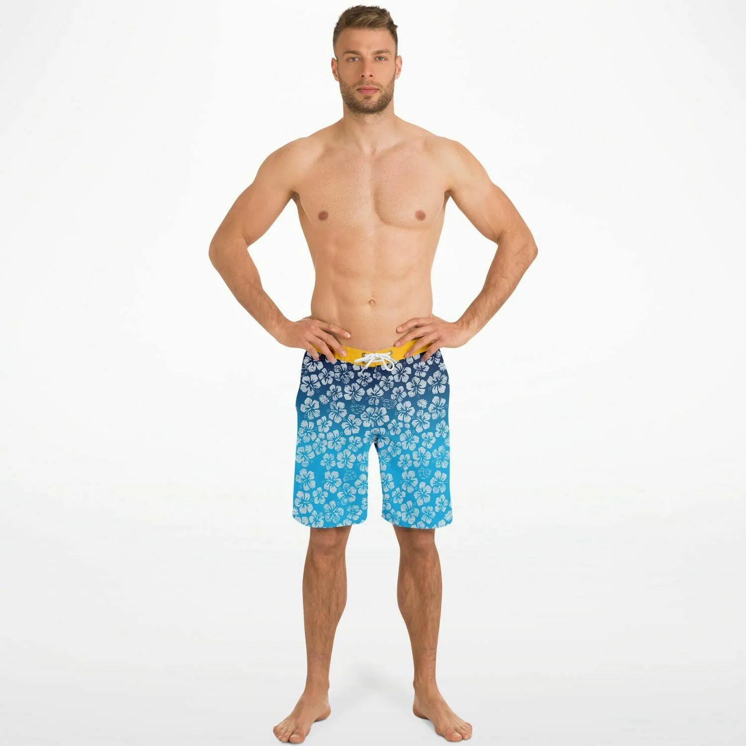 Alaska Libertarian Hawaiian Board Shorts - With Igloos and Porcupines