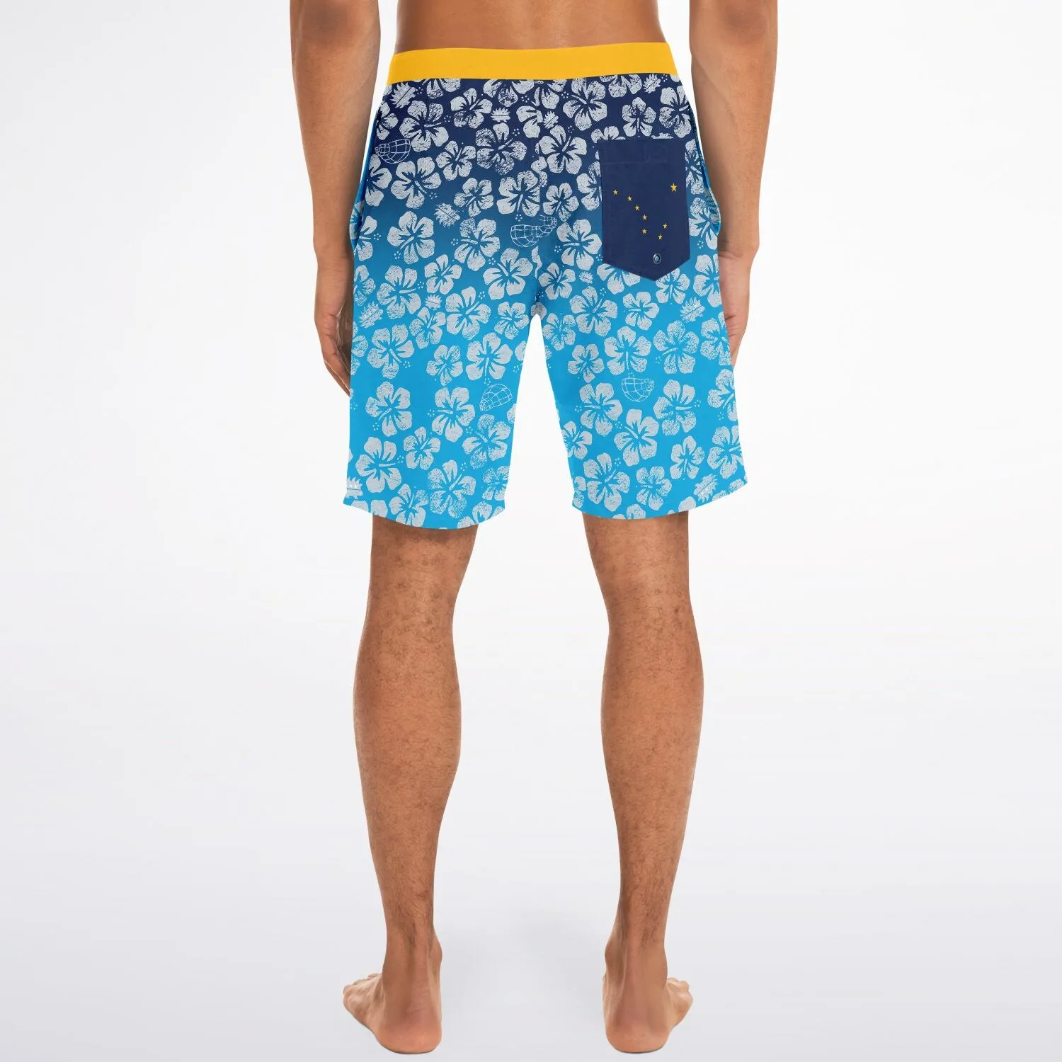 Alaska Libertarian Hawaiian Board Shorts - With Igloos and Porcupines